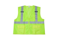 SV220OP. Yellow mesh, reflective tape, outside pockets,  zipper, class II. M-4XL. PRICE EACH